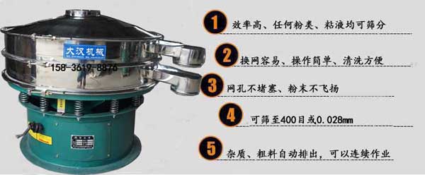 復(fù)合粉料振動(dòng)篩特點(diǎn) 復(fù)合粉料振動(dòng)篩特點(diǎn)